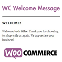 WC Welcome Message logo