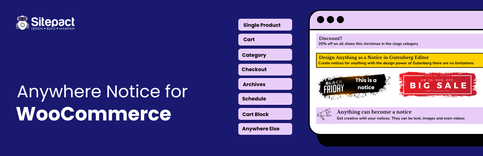 Anywhere Notice for WooCommerce