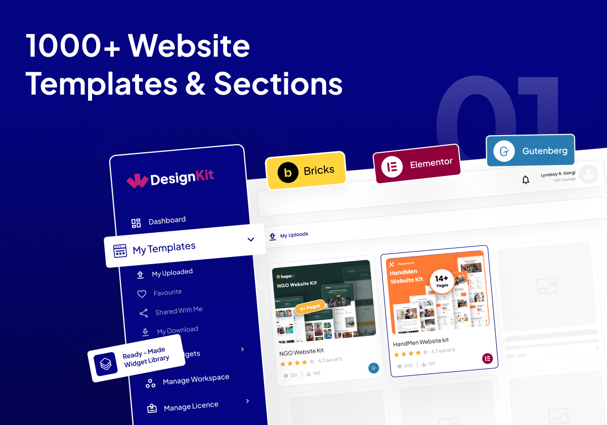 WDesignKit &#8211; Elementor &amp; Gutenberg Starter Templates, Patterns, Cloud Workspace &amp; Widget Builder