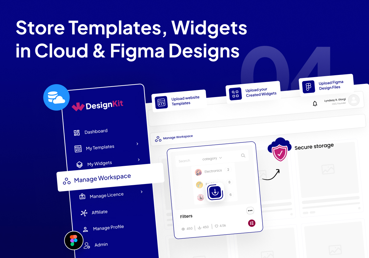 Store Templates, Widgets & Figma Files in Cloud