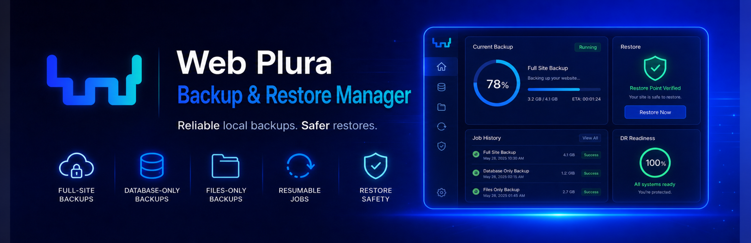 Web Plura Backup & Restore Manager
