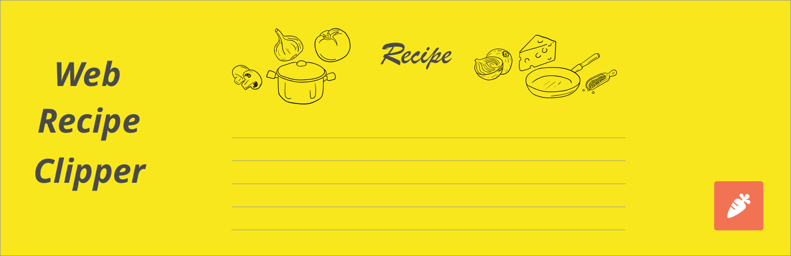 WordPress 外掛 Web Recipe Clipper 的封面圖片。