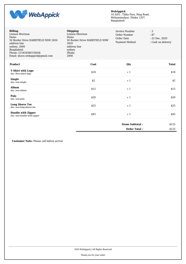 Invoice