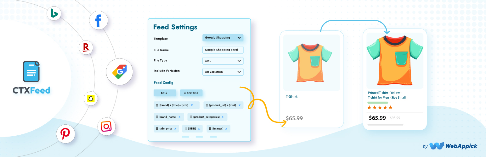 WordPress 外掛 CTX Feed – WooCommerce Product Feed Manager 的封面圖片。