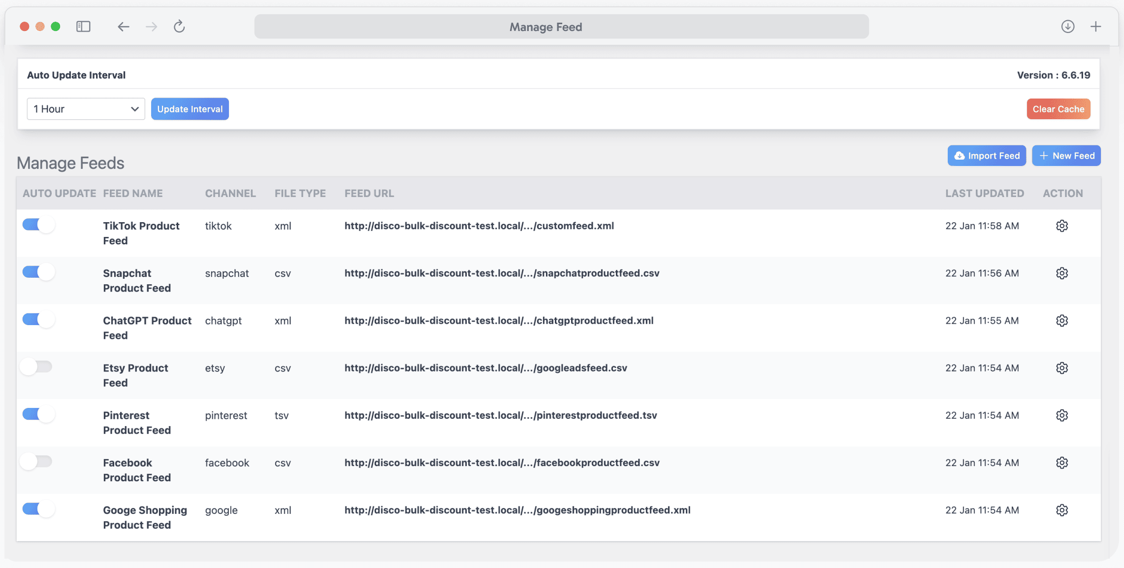 Manage Feed: Control all product feeds from one dashboard