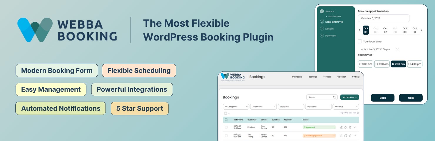 Appointment & Event Booking Calendar Plugin – Webba Booking
