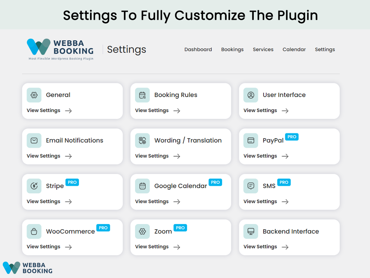 Customize the plugin with a powerful settings dashboard