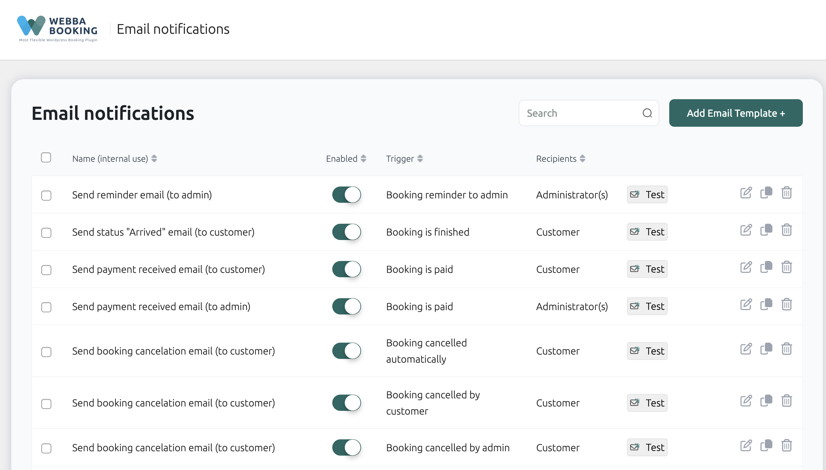 Customize your email notifications and trigger points