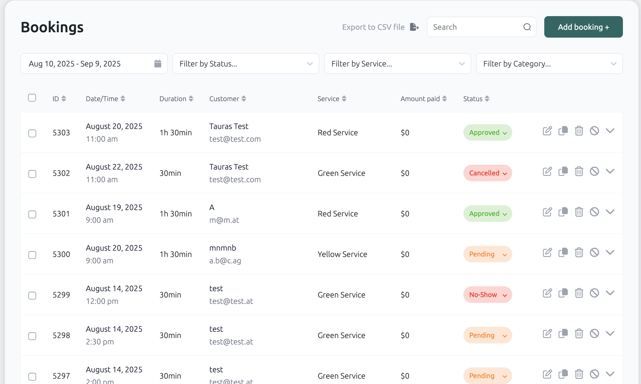 Manage your bookings easily