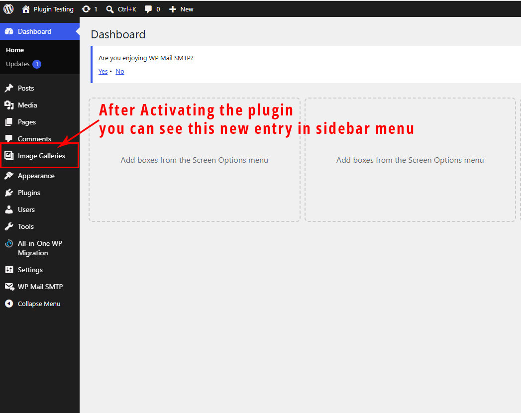 After activation you can find in the sidebar menu