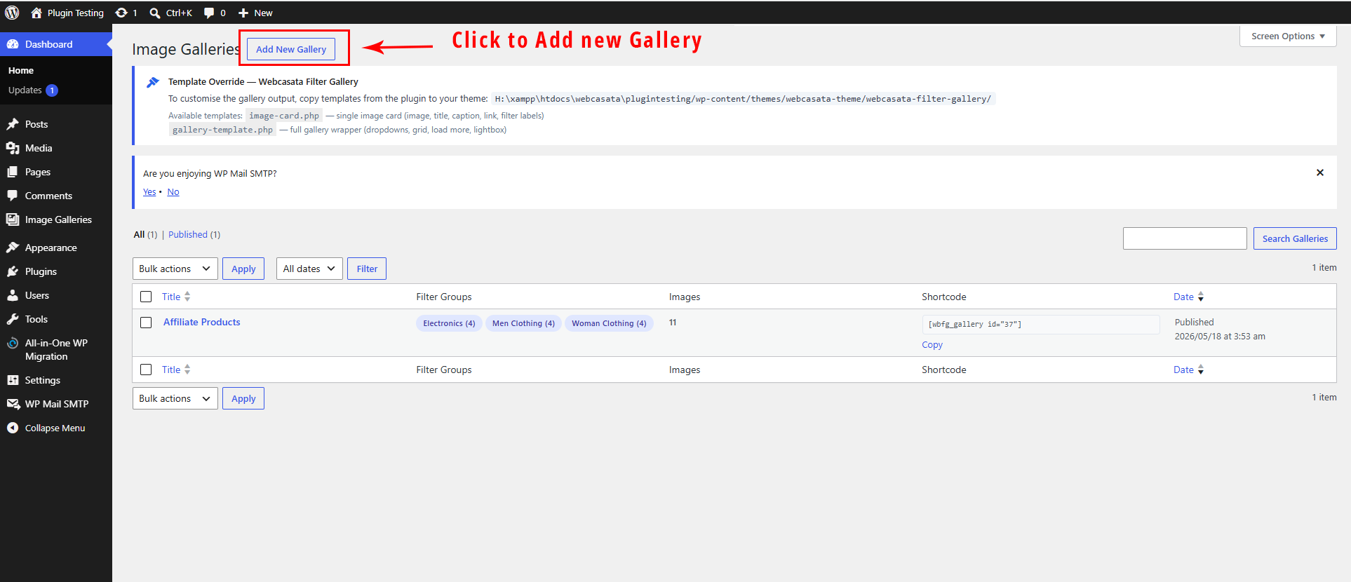 Add New Gallery