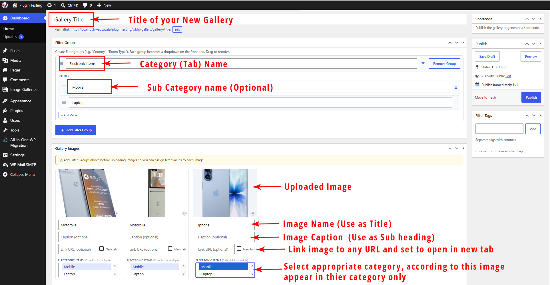 Explained each fields