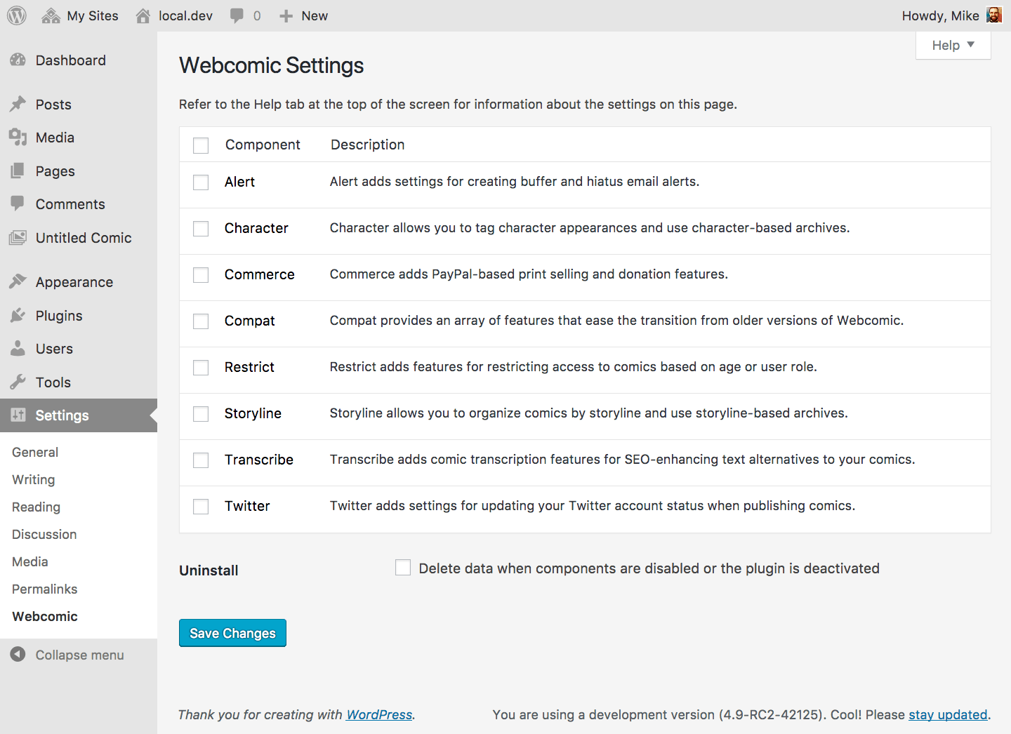 webcomic wordpress org