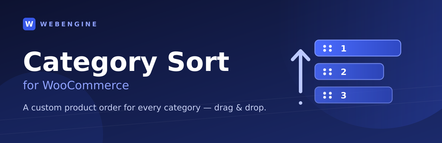 Webengine Category Sort for WooCommerce