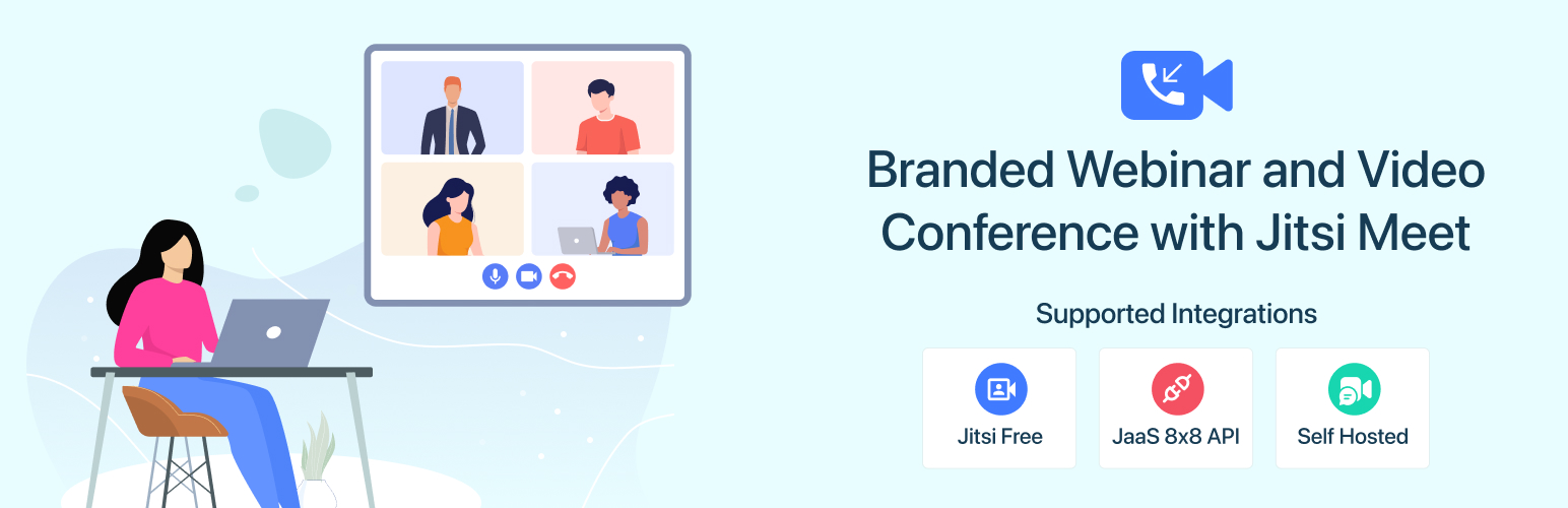 Product image for Webinar and Video Conference with Jitsi Meet.