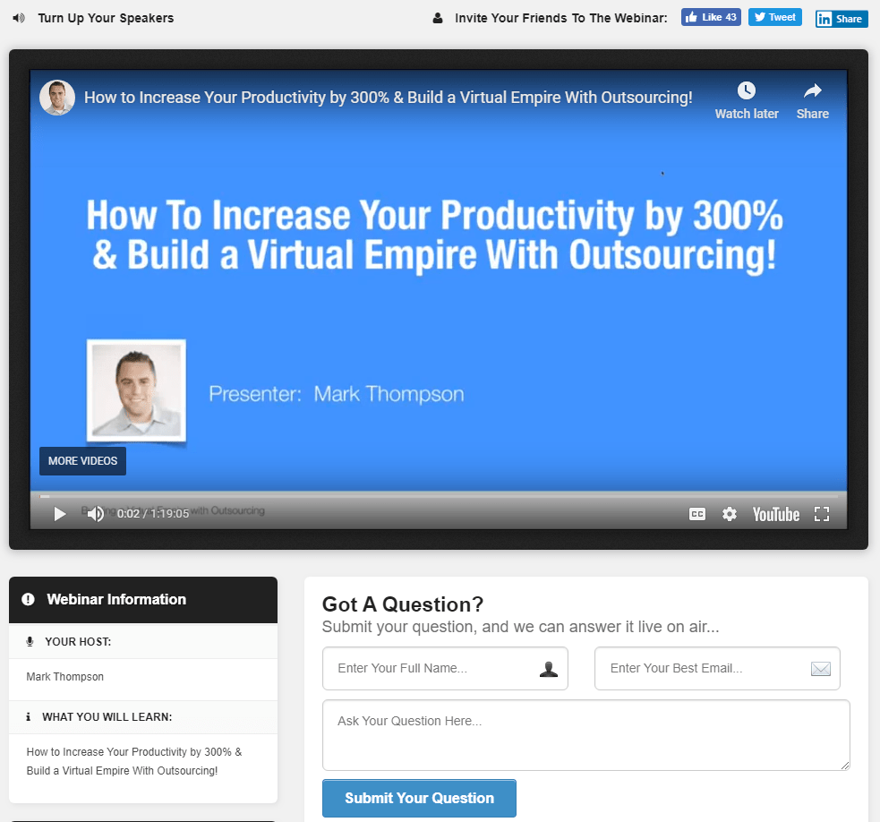 Thank you page - Confirmation with calendar integration and next steps