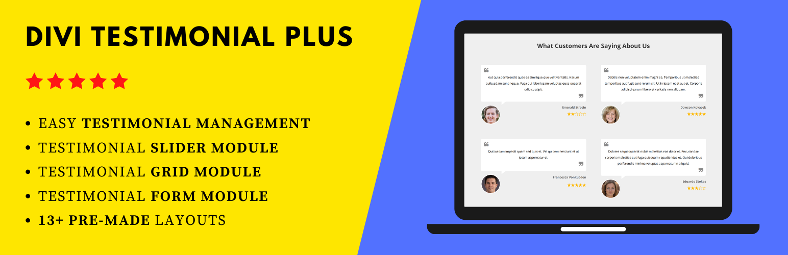 Product image for Divi Testimonial Plus.