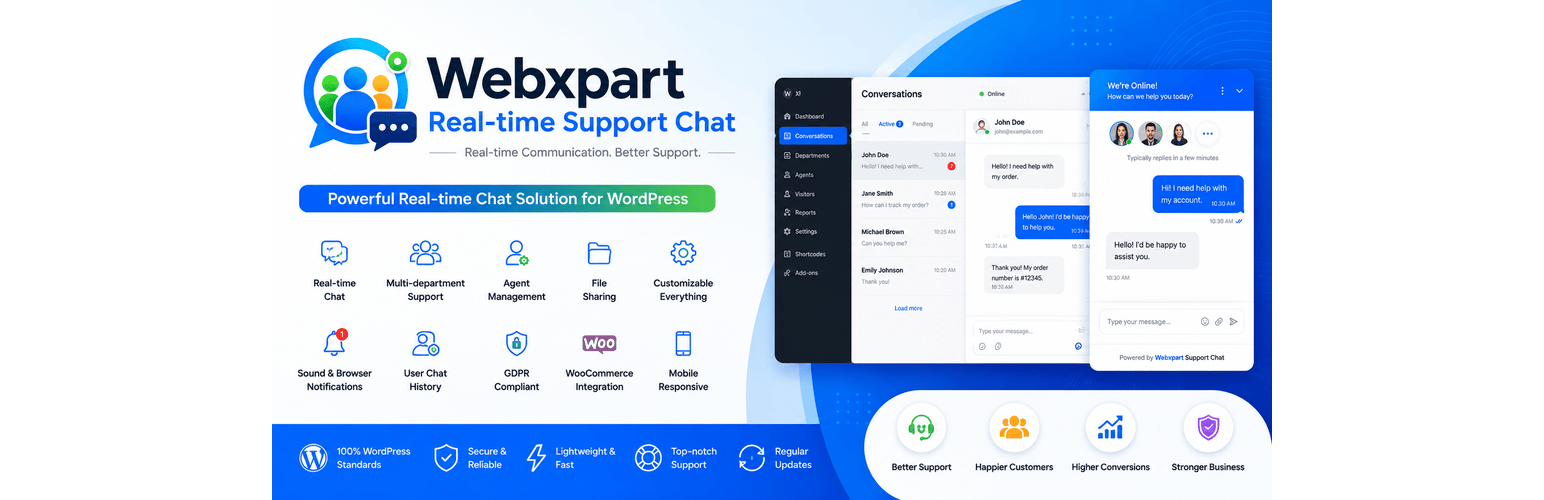 Webxpart Real-time Support Chat