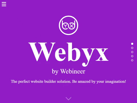 <strong>Webyx</strong> creating amazing fullscreen websites in WordPress with Gutenberg editor's modular approach