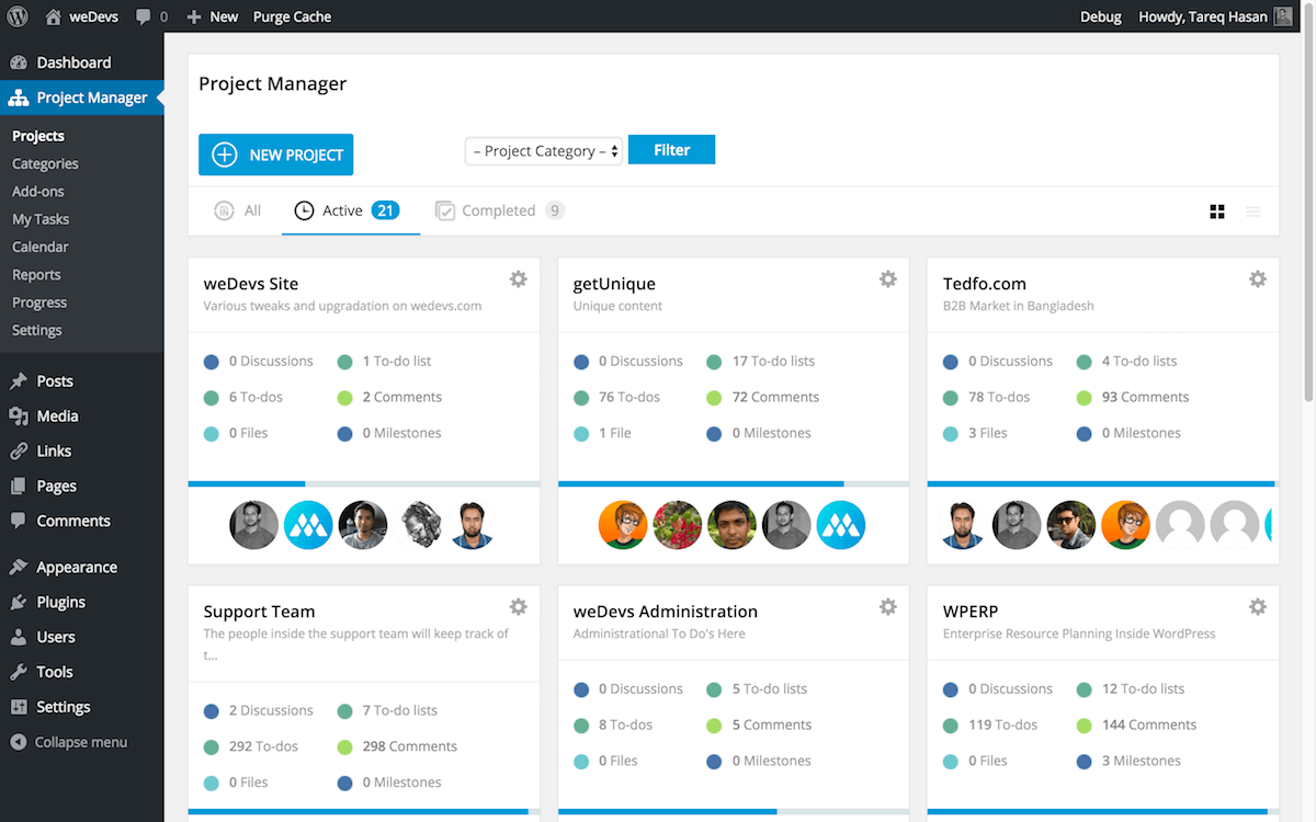 WP Project Manager &#8211; Task, team, and project management plugin featuring kanban board and gantt charts