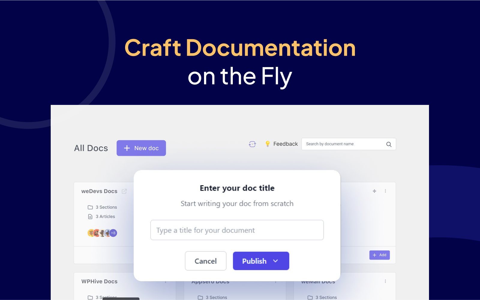 Craft Documentation on the Fly