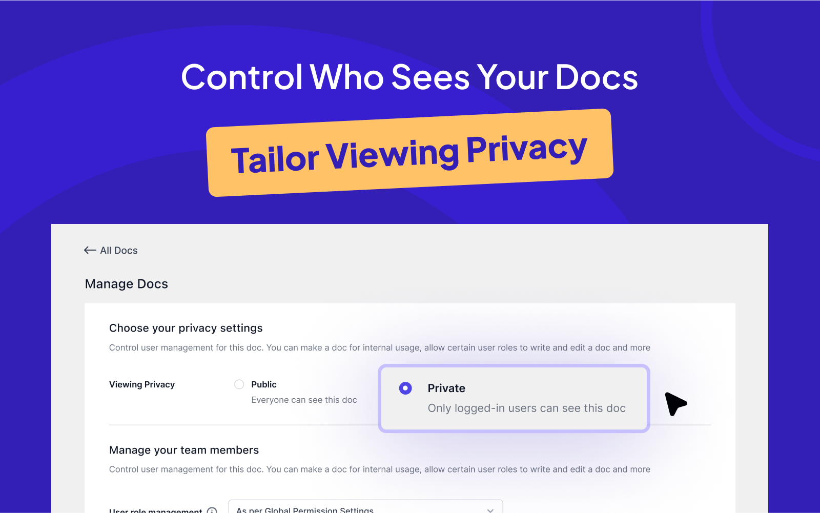 Control Who Sees Your Docs: Tailor Viewing Privacy