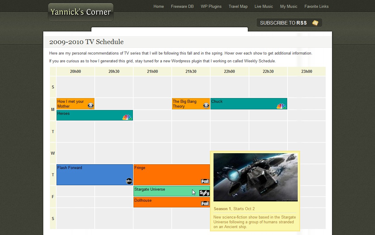 Weekly Schedule