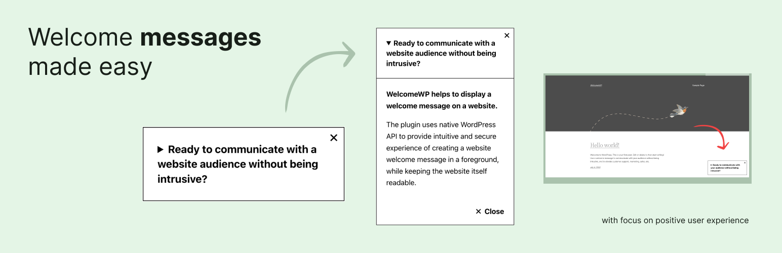 WordPress 外掛 WelcomeWP 的封面圖片。