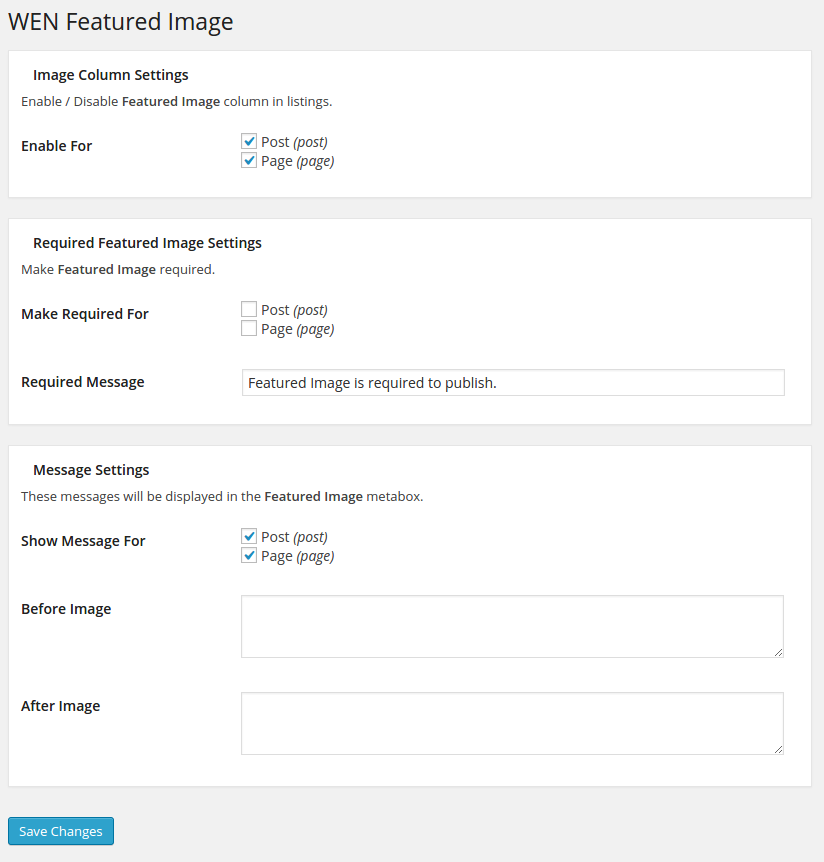 Plugin Settings