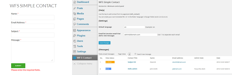 WFS Simple Contact