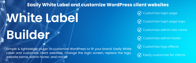 WordPress 外掛 White Label Builder 的封面圖片。