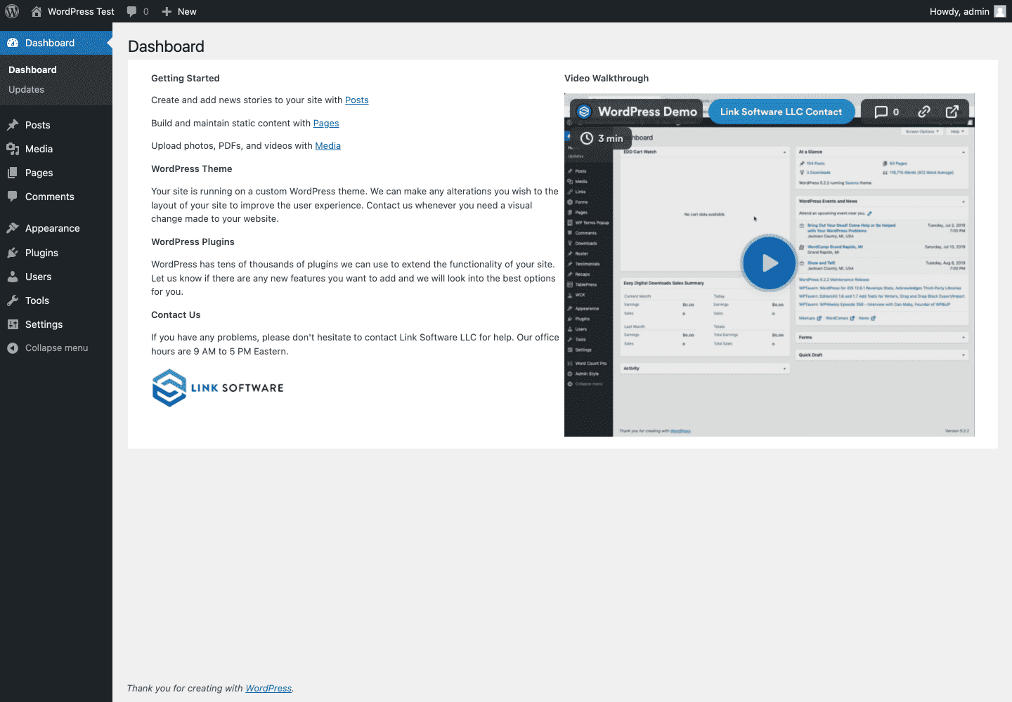 White Label Custom Dashboard Example