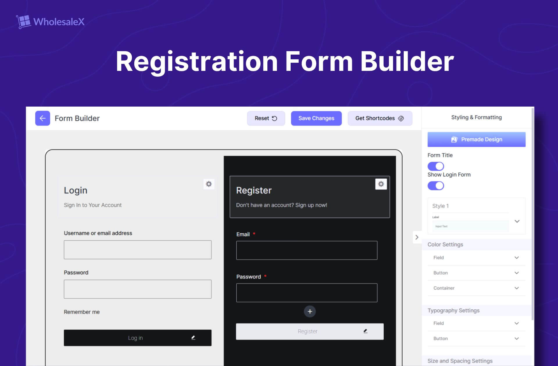 Registration Form Builder