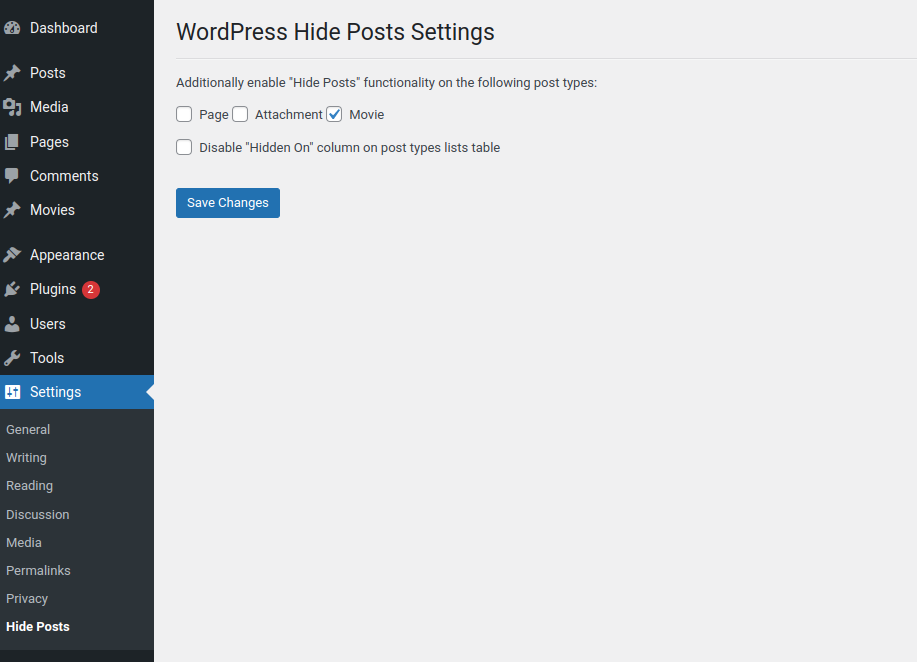 WordPress Hide Posts