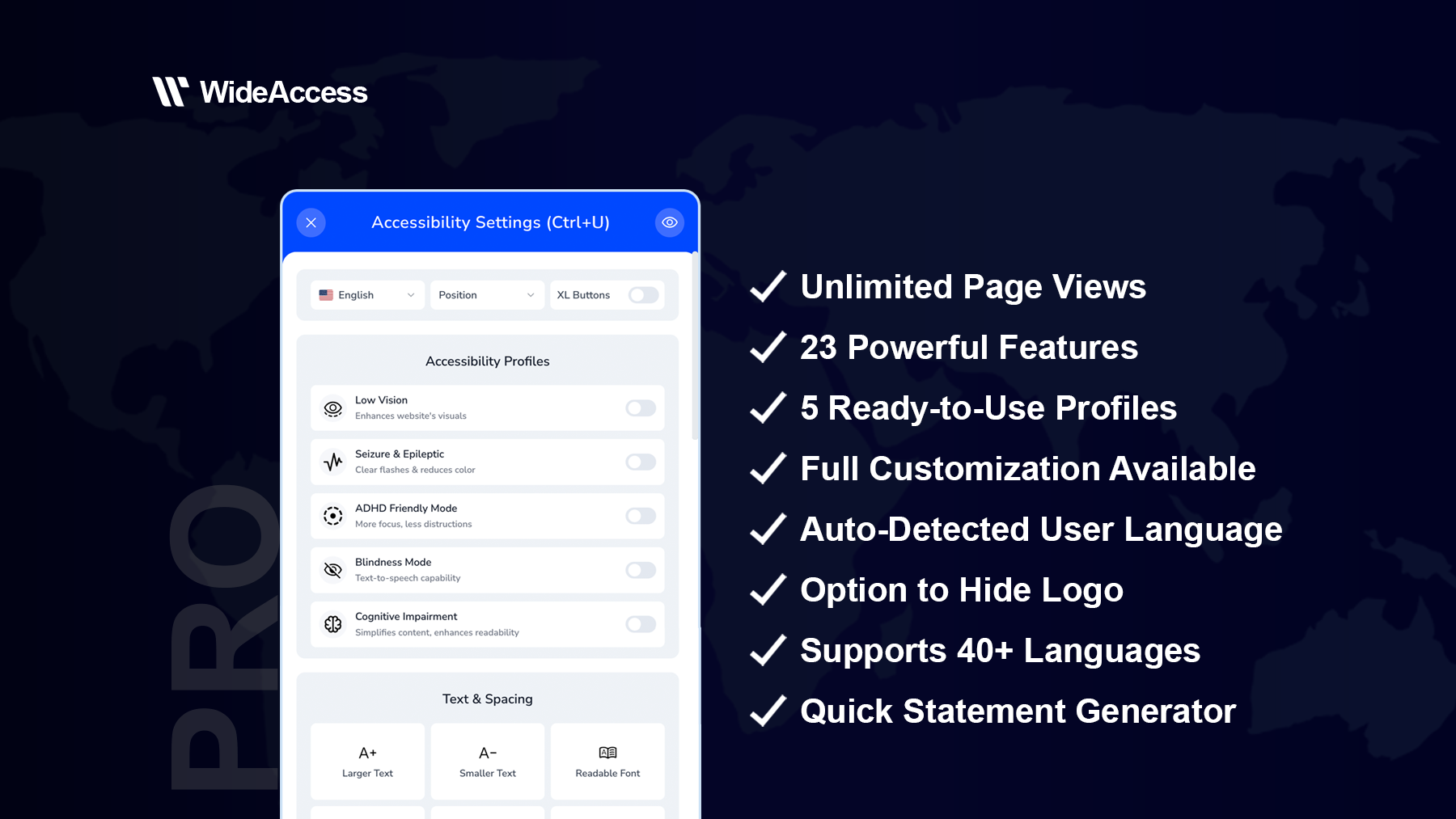 Brand customization: icon, size, colors