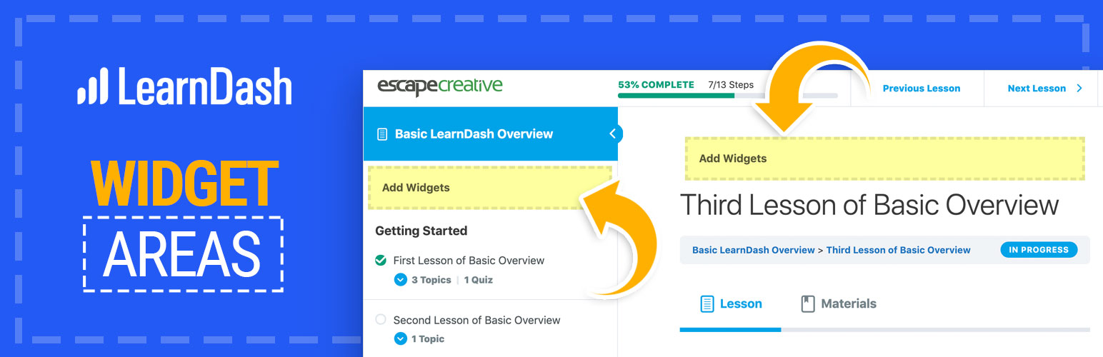 Widget Areas for LearnDash