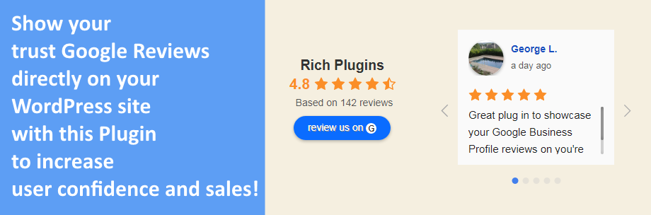 Product image for Plugin for Google Reviews.