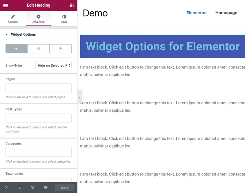 Elementor Pagebuilder Integration