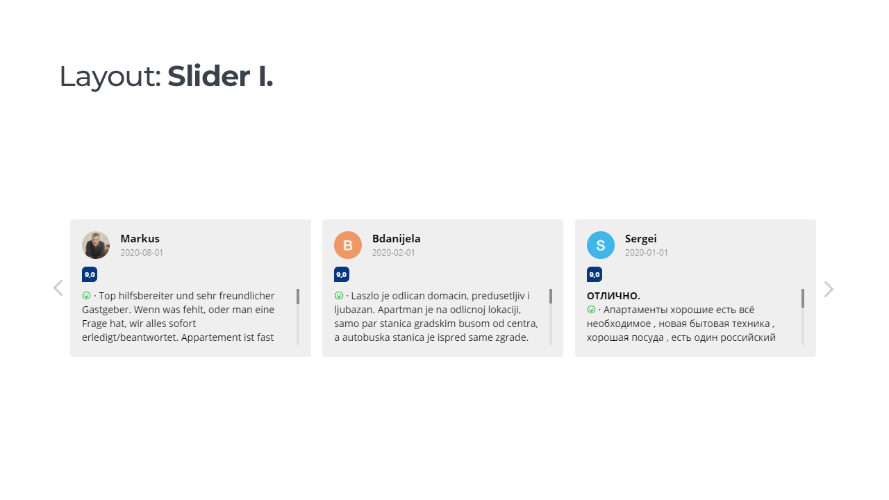 Sample widget - Slider (light background)