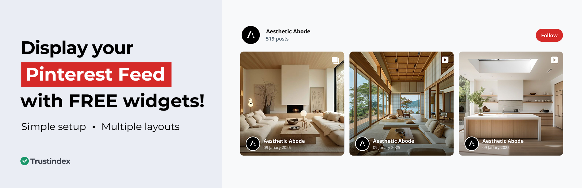 Widgets for Pinterest Feed