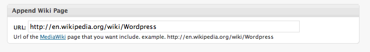 Append Wiki on the post/page dashboard.