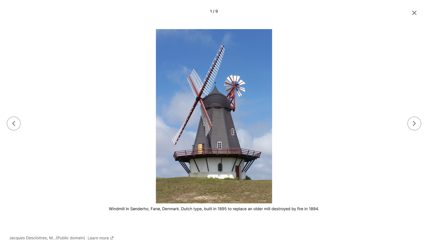 Browse through the image gallery in the Wikipedia Preview with full-screen view and navigation options