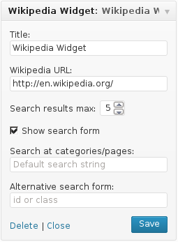 Wikipedia Widget