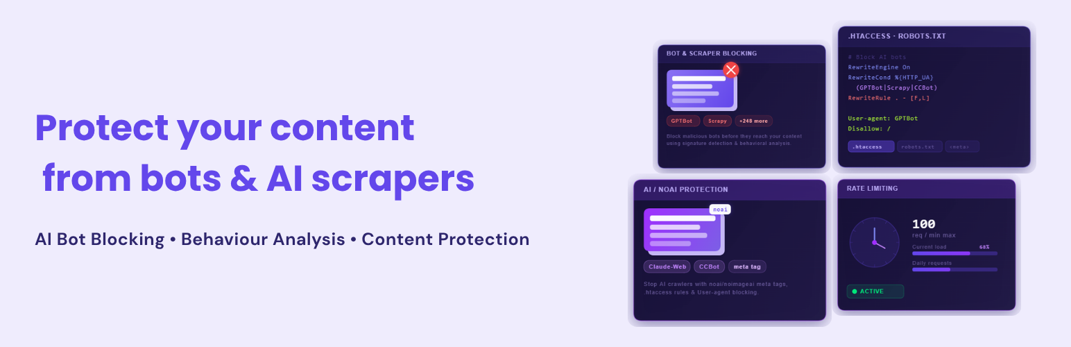 WindCodex ScraperBlock – Block AI Scrapers & Bots from WordPress & WooCommerce