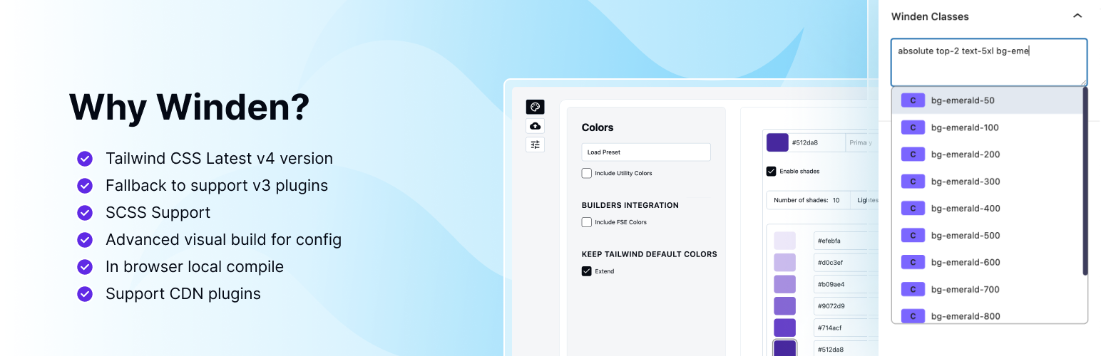 Winden — Tailwind CSS Compiler with Full WordPress Integration