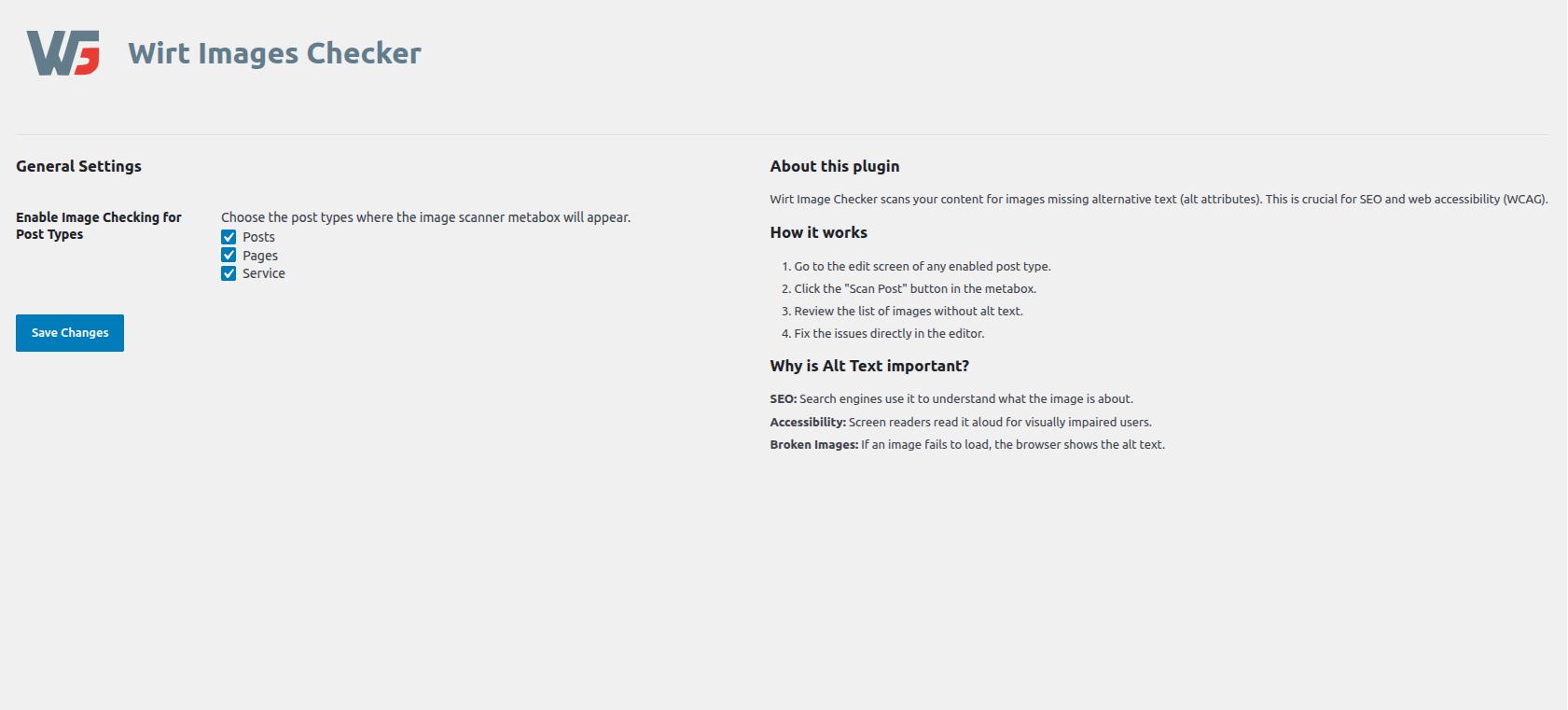 Plugin General Settings page