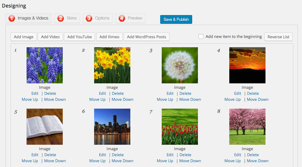 Slider editor