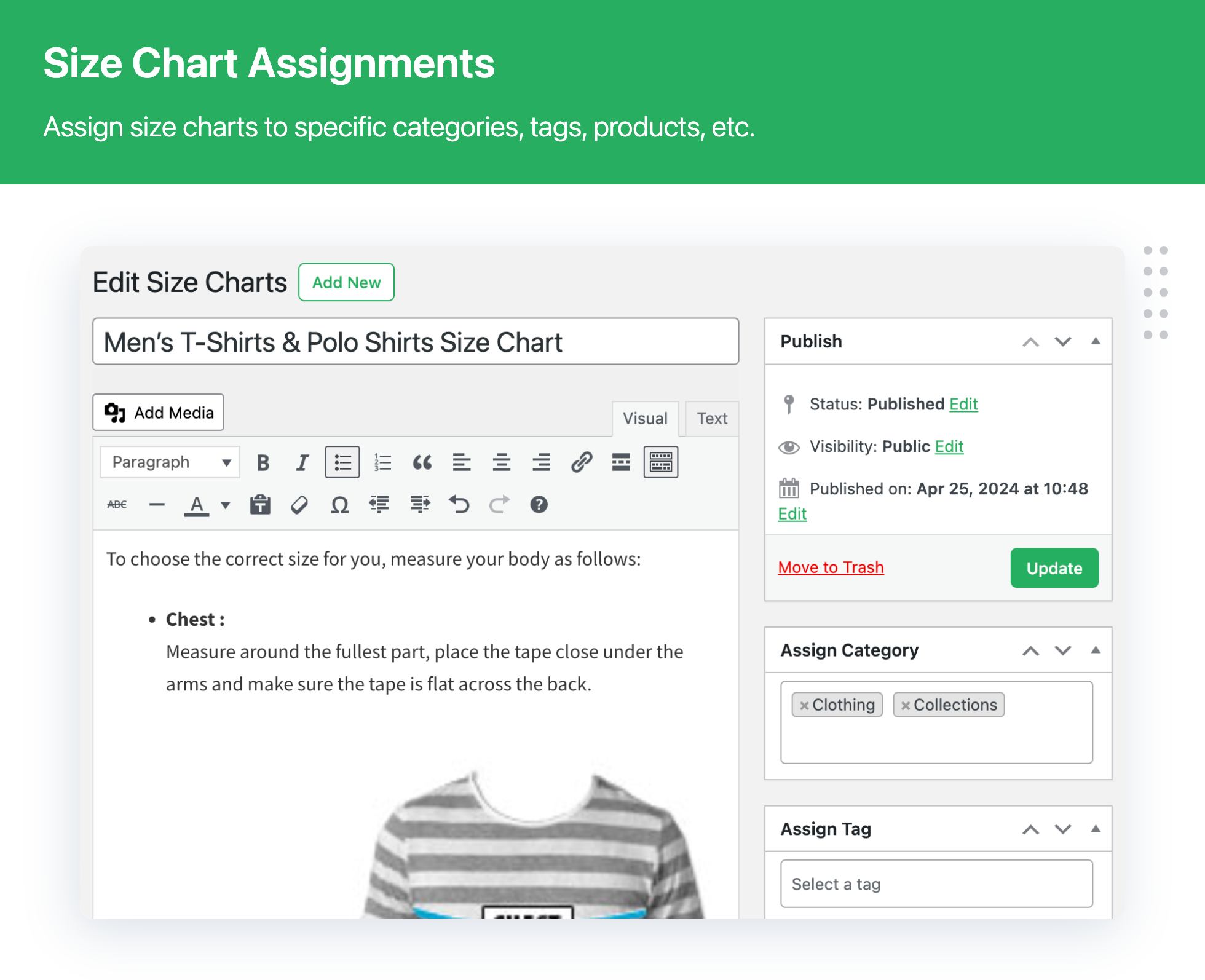 Product Size Charts Plugin for WooCommerce