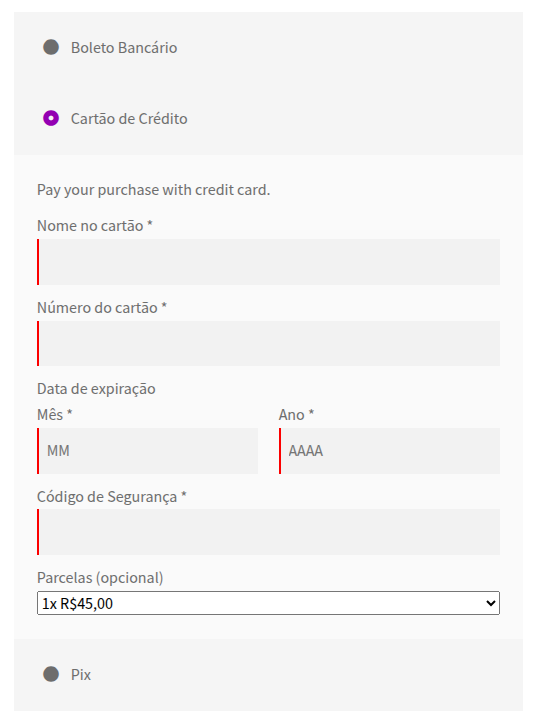 Meio de Pagamento Asaas para o WooCommerce