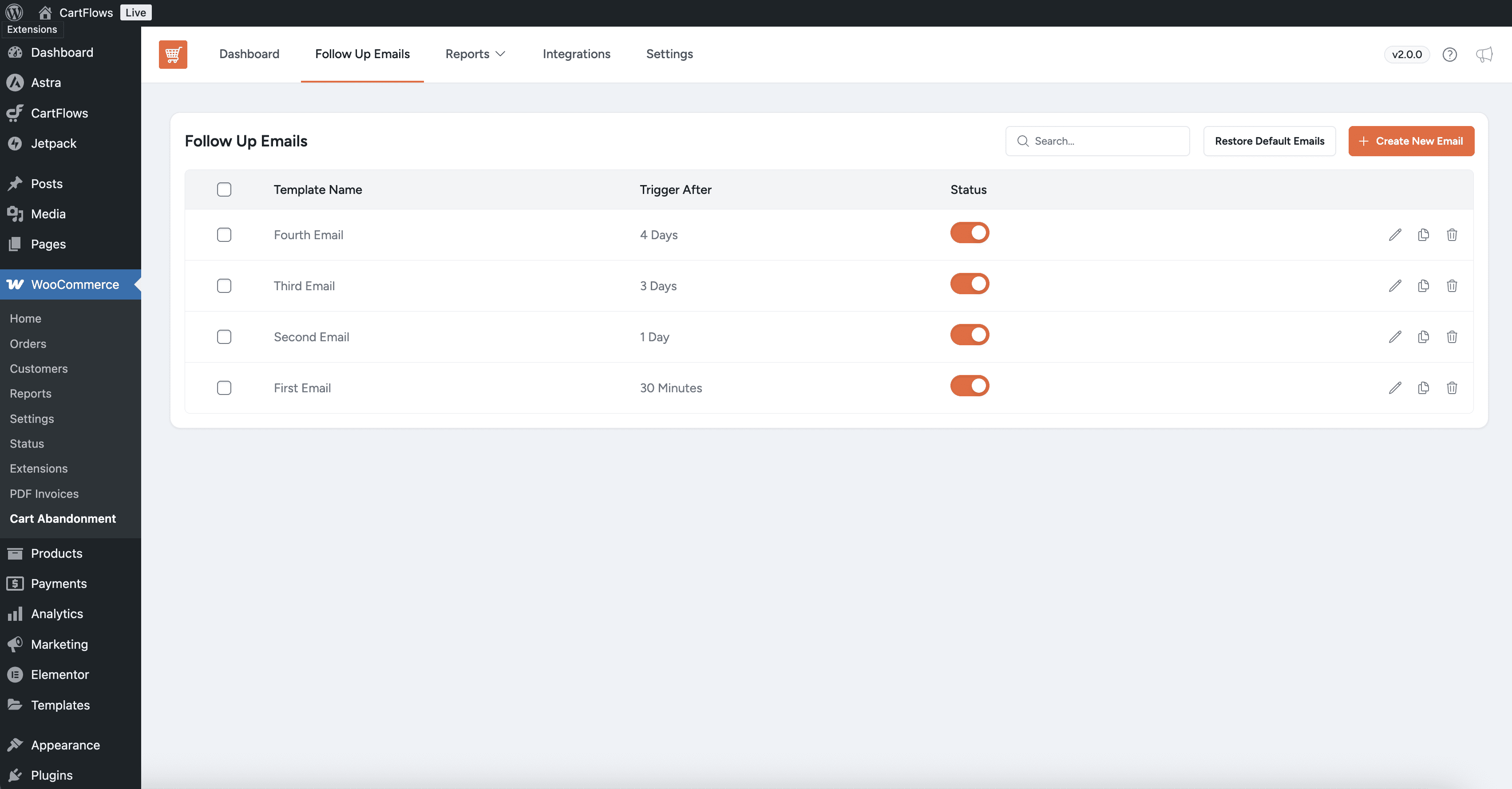 Schedule the follow-up emails from one place